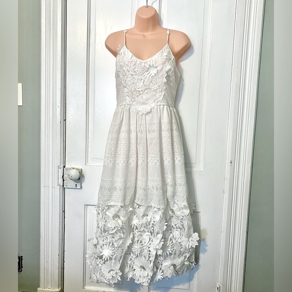 Strut and Bolt floral lace midi dress